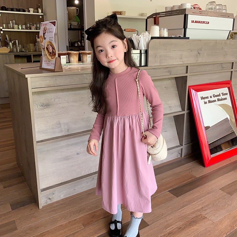 Váy dài tay 3 màu td cho bé