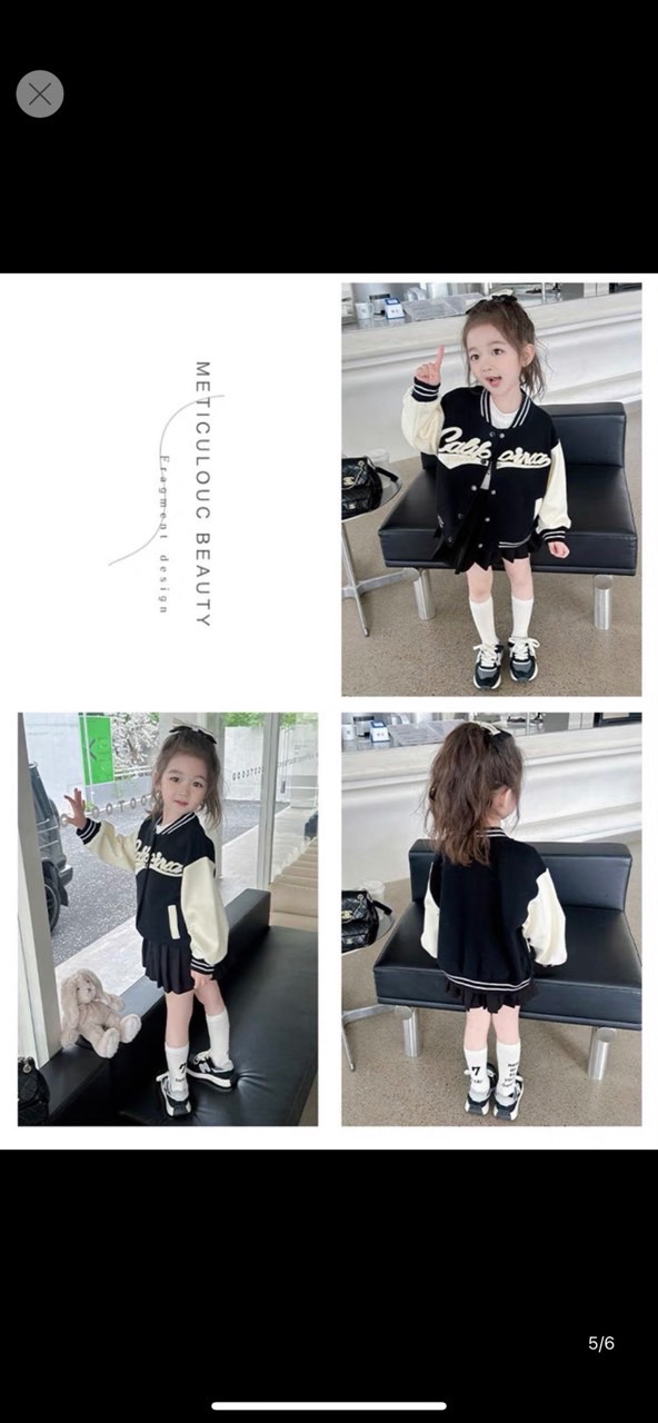 Áo bomber nỉ bông hàng đẹp cho bé