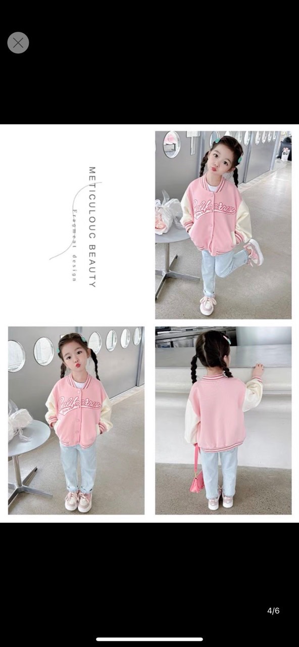 Áo bomber nỉ bông hàng đẹp cho bé
