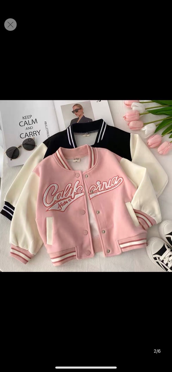 Áo bomber nỉ bông hàng đẹp cho bé