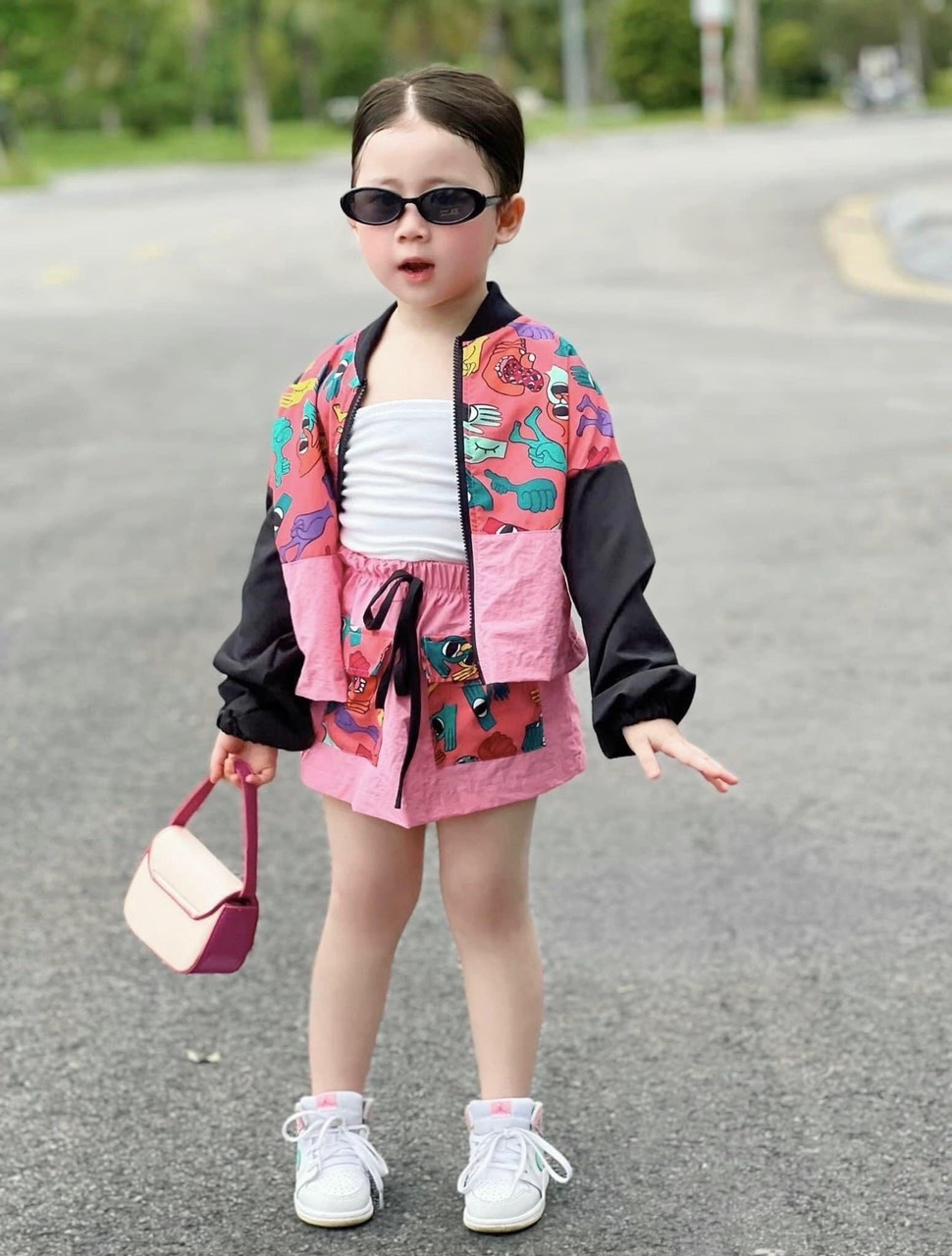 MSÉT 3 chi TIẾT BỘ GIÓ PINK BÉ GÁI (