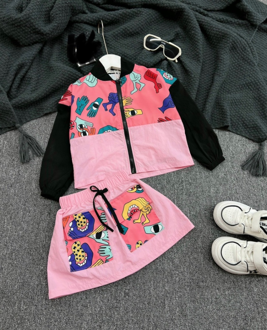MSÉT 3 chi TIẾT BỘ GIÓ PINK BÉ GÁI (