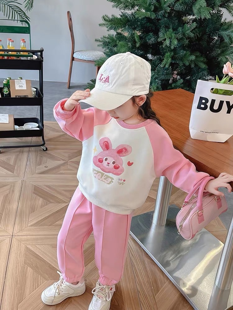 Bộ thỏ hồng 2 da cho bé
