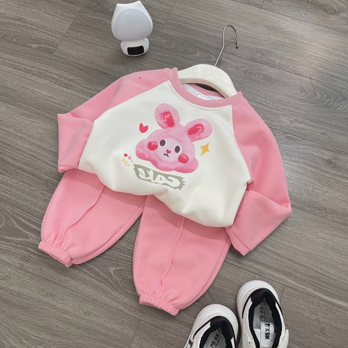 Bộ thỏ hồng 2 da cho bé