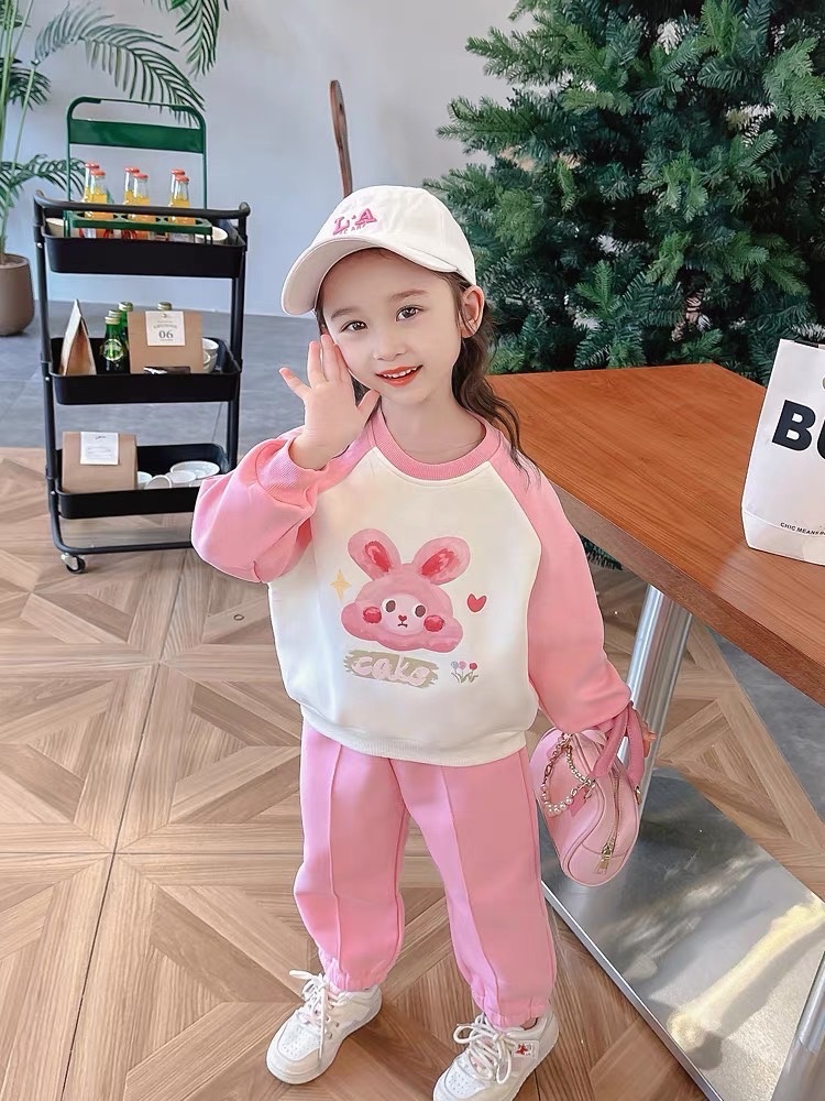 Bộ thỏ hồng 2 da cho bé