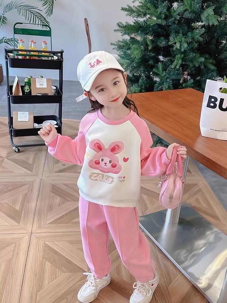 Bộ thỏ hồng 2 da cho bé