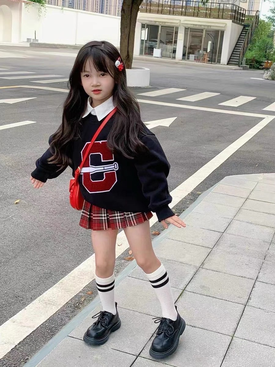 Bg820- sét bộ chữ c cv caro cho bé