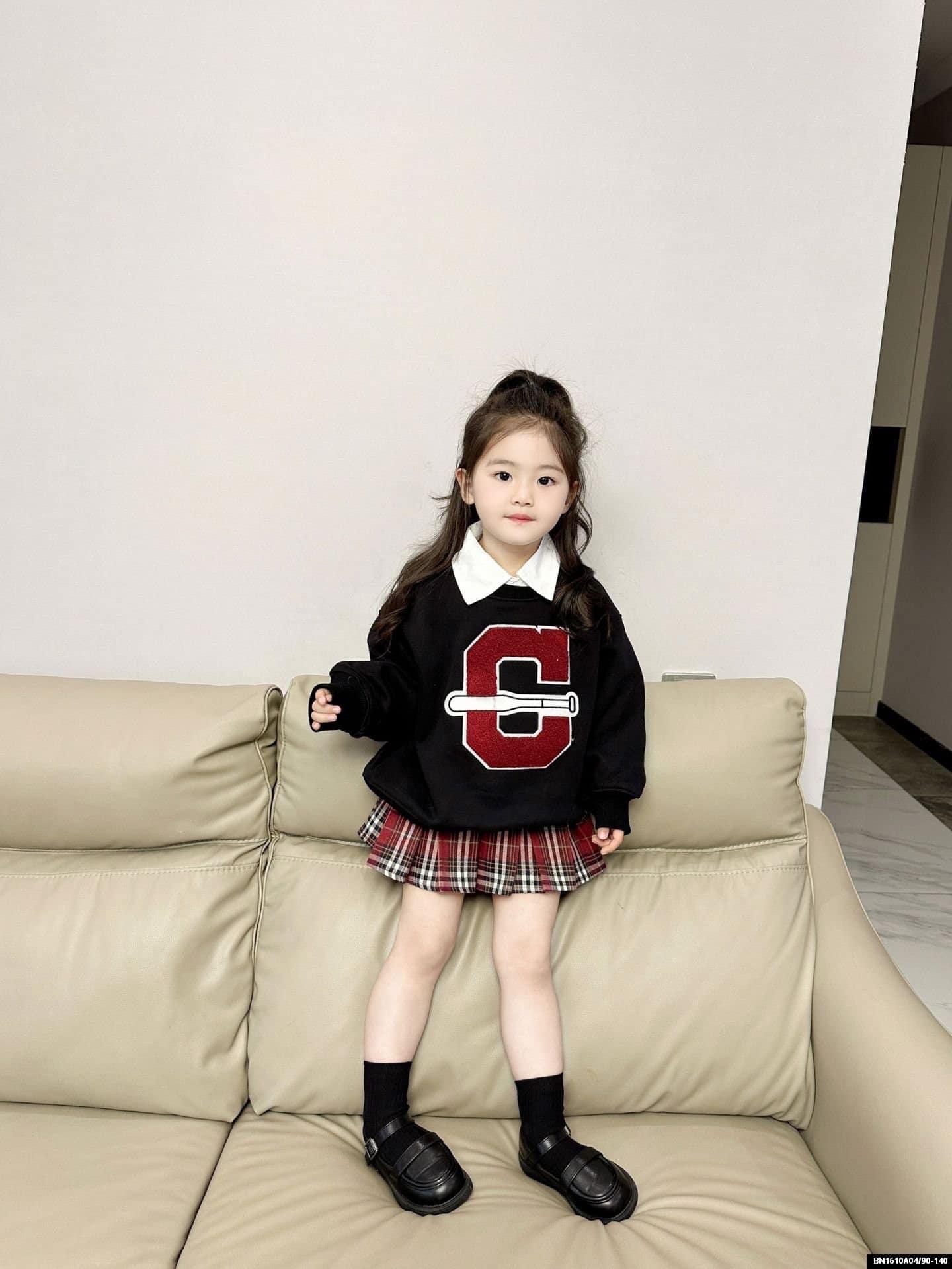 Bg820- sét bộ chữ c cv caro cho bé