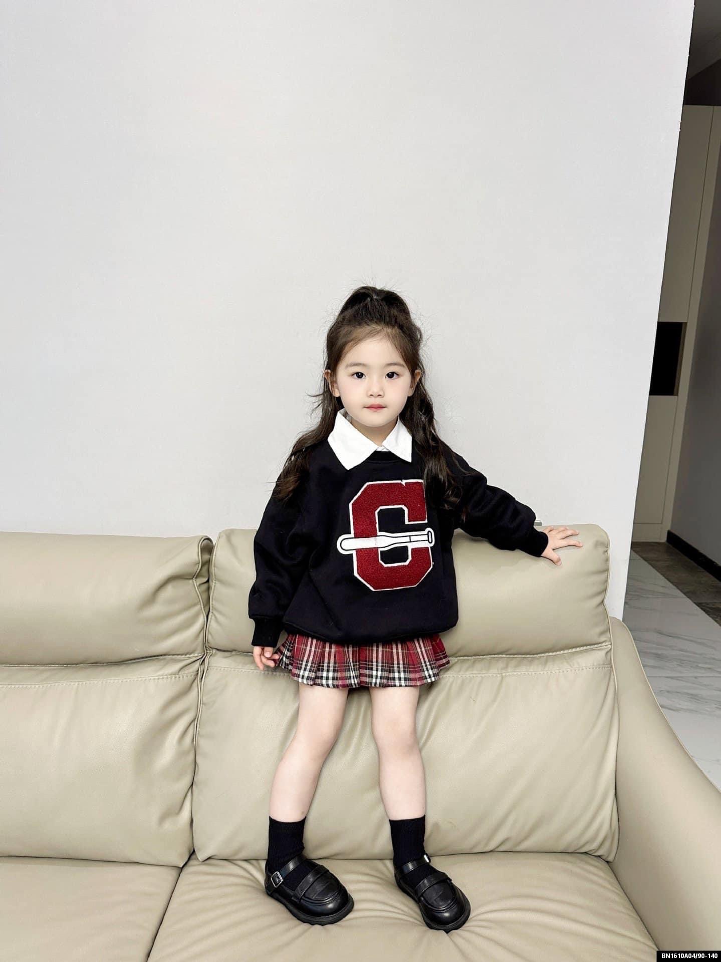 Bg820- sét bộ chữ c cv caro cho bé