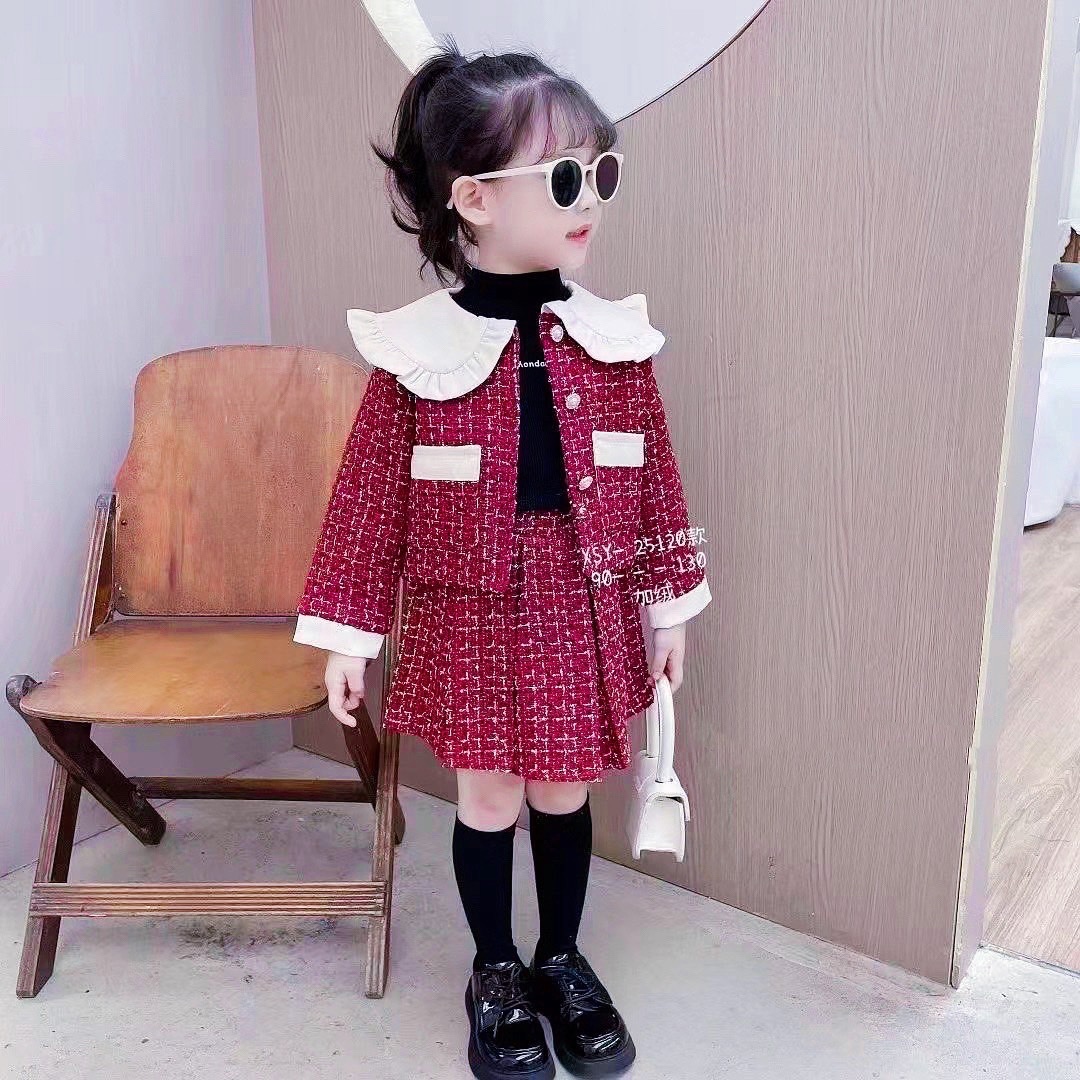 Bg819 sét dạ đỏ mềm ck cho bé