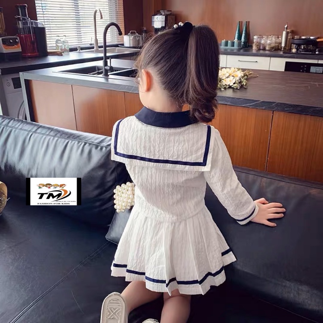 Bg828- sét bộ vest trắng hàng shop bé gái