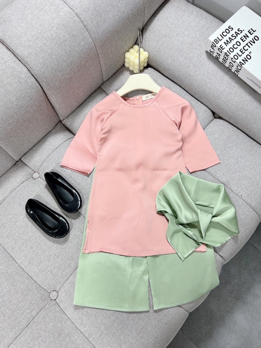 L2 BỘ ÁO DÀI HỒNG BÉ GÁI