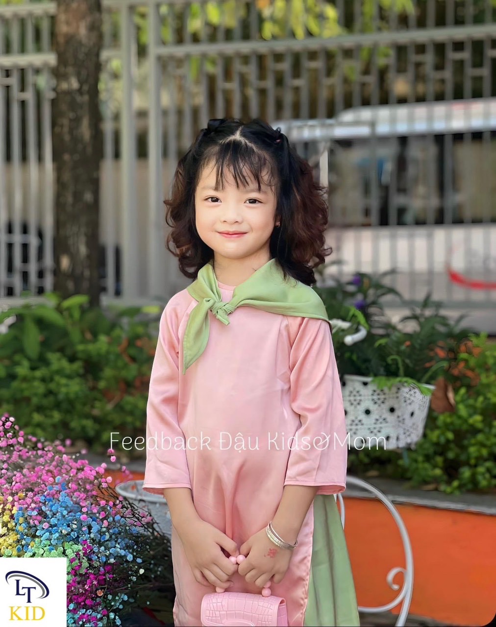 L2 BỘ ÁO DÀI HỒNG BÉ GÁI