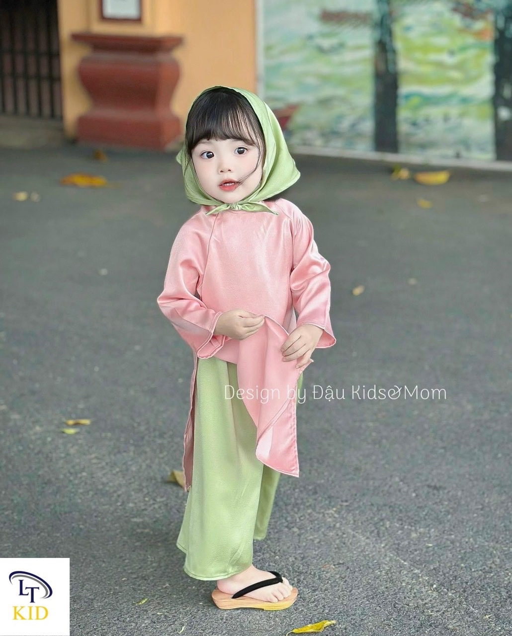 L2 BỘ ÁO DÀI HỒNG BÉ GÁI