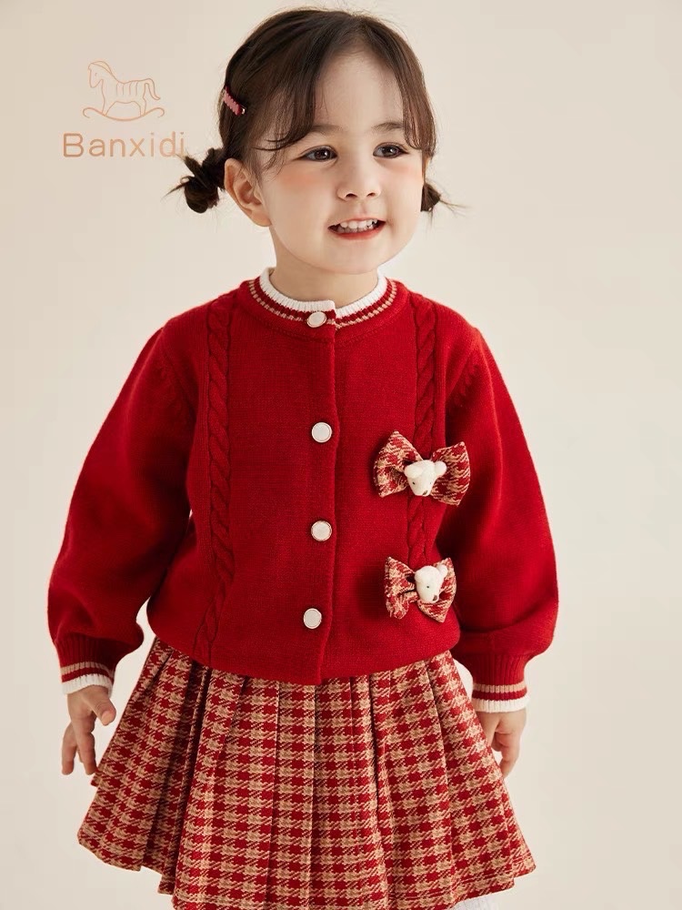 Bg840- bộ len gấu cv ziczac cho bé