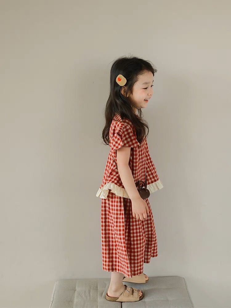 Sét caro quần xuông tk cho bé