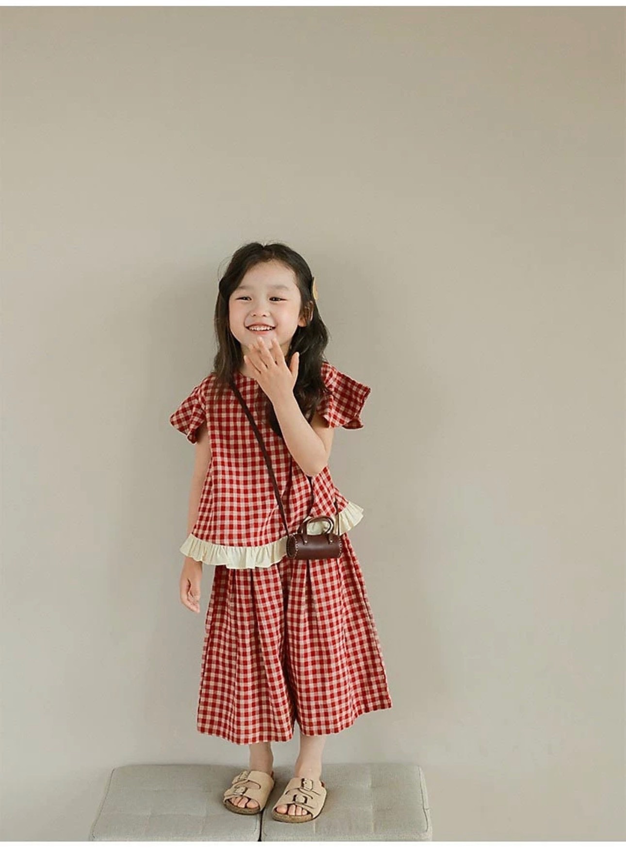 Sét caro quần xuông tk cho bé