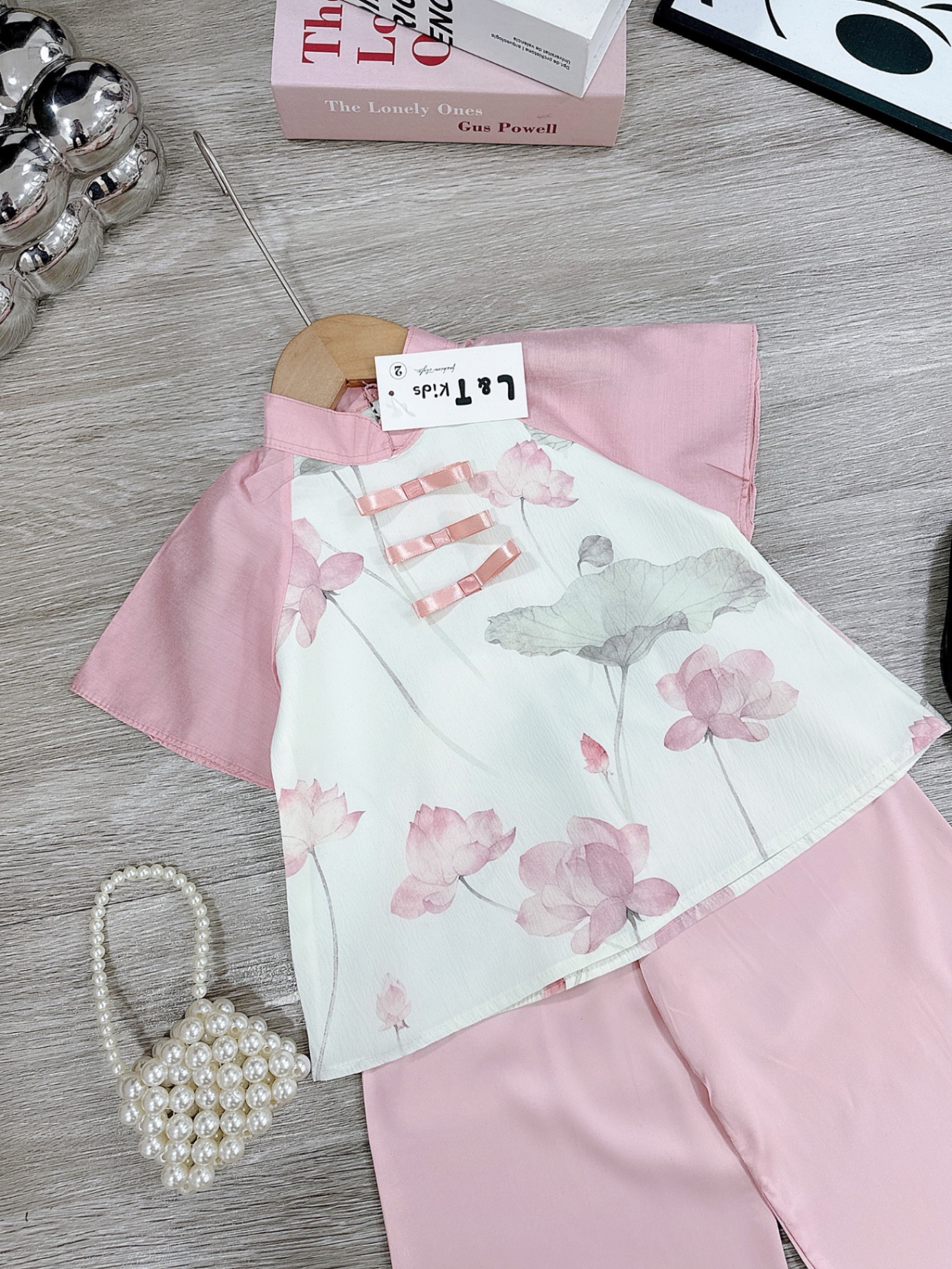 G34- bộ bà ba hoa sen lt cho bé gái