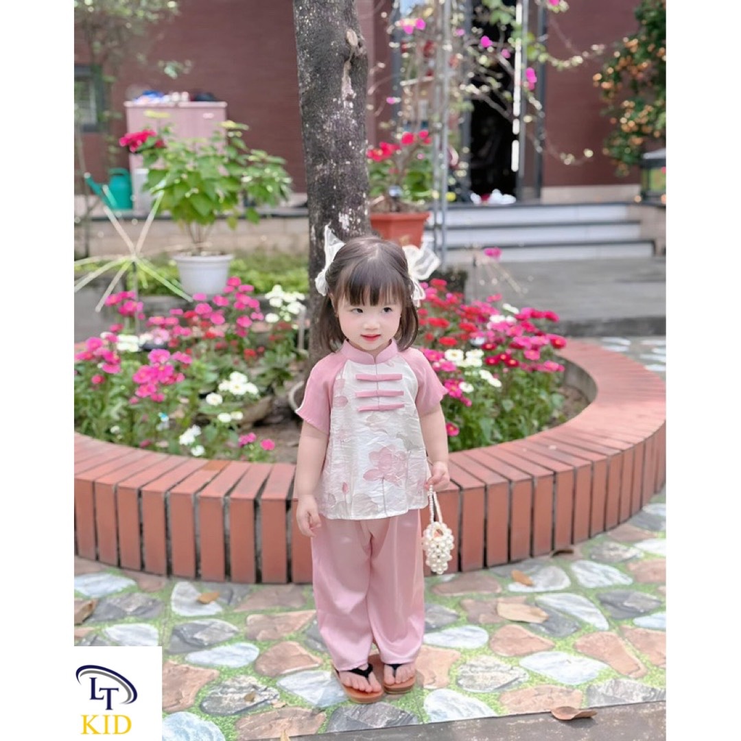 G34- bộ bà ba hoa sen lt cho bé gái