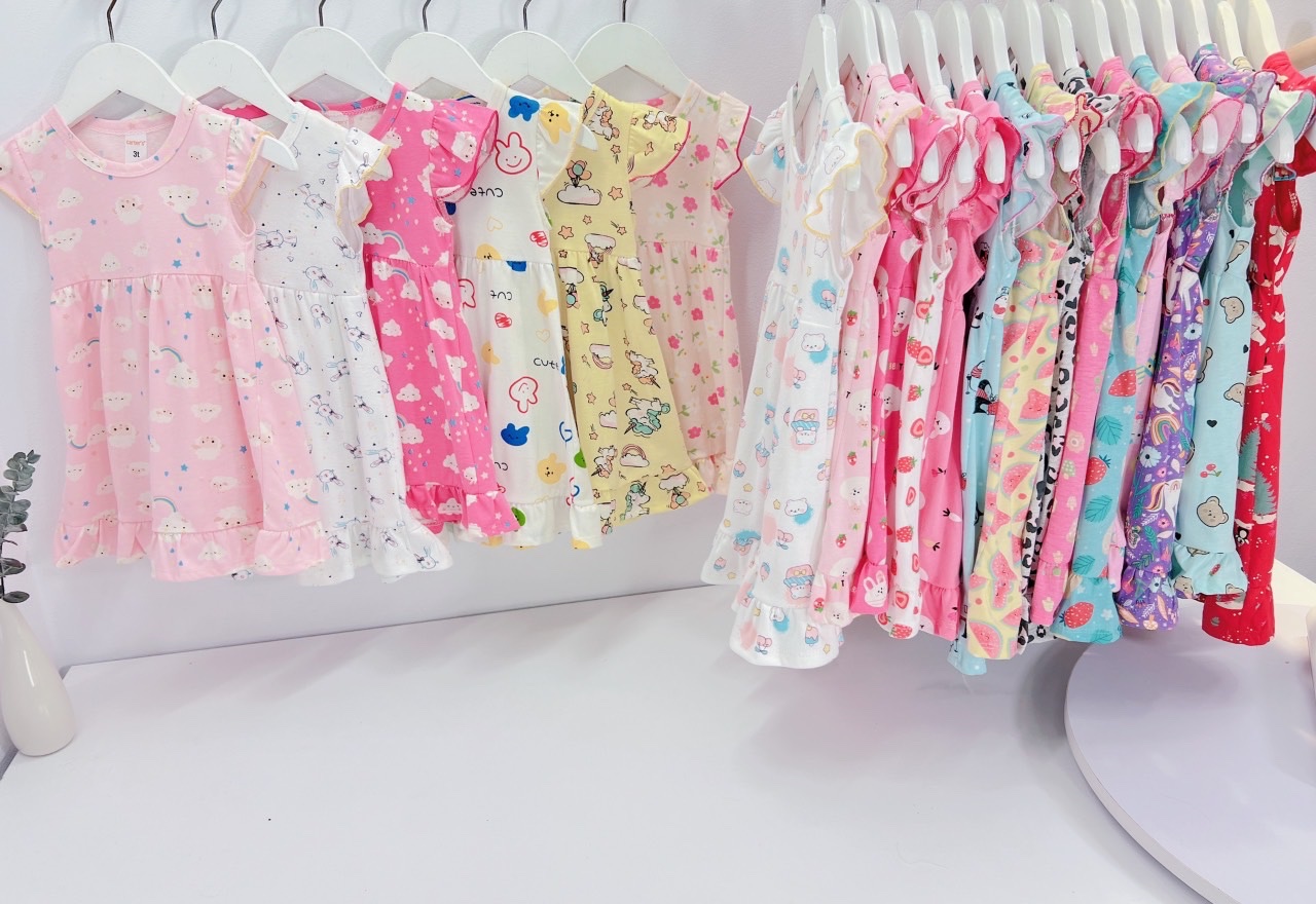 Sét 3 váy cánh tiên xuất dư cho bé