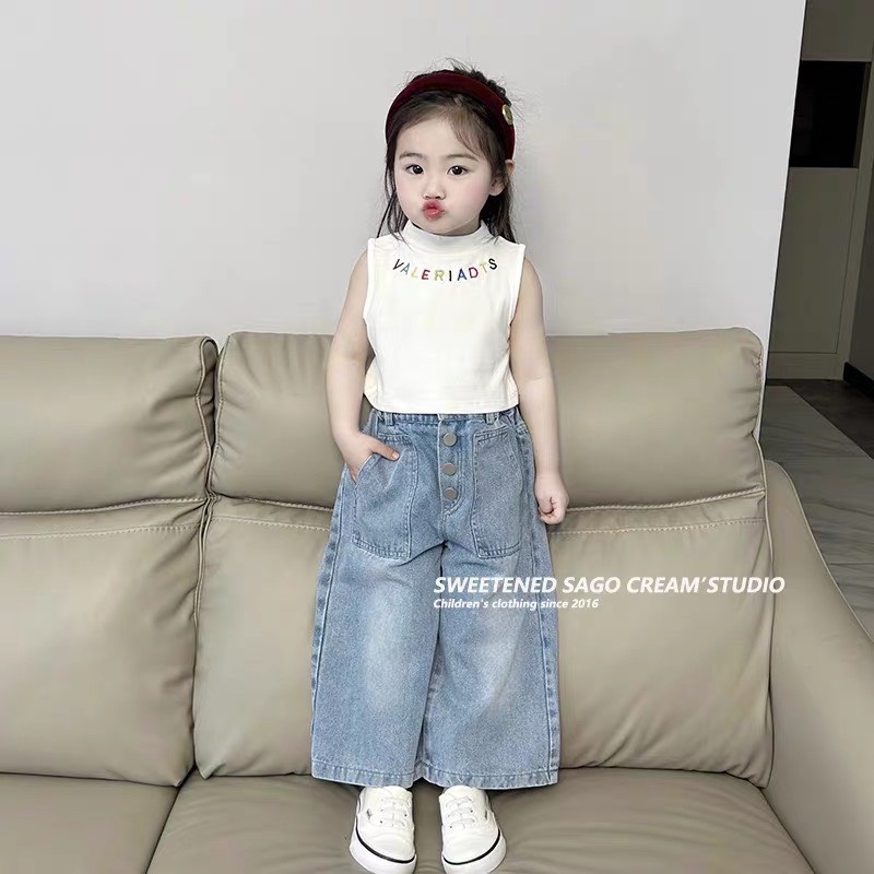 Sét áo valeria quần bò xuông bé gái
