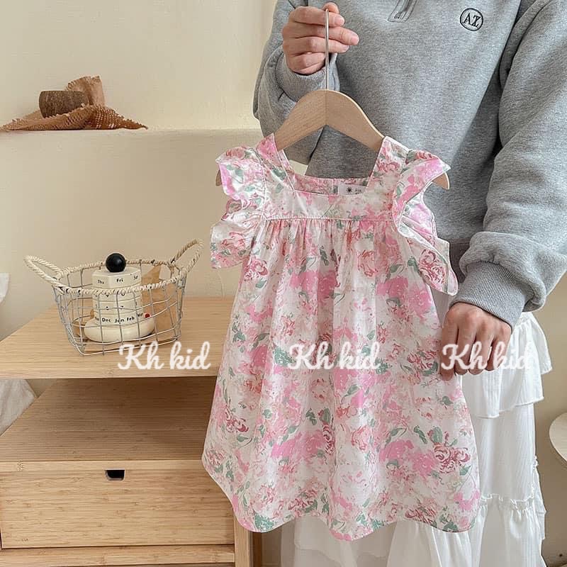 Váy hoa hồng cánh tiên kh cho bé