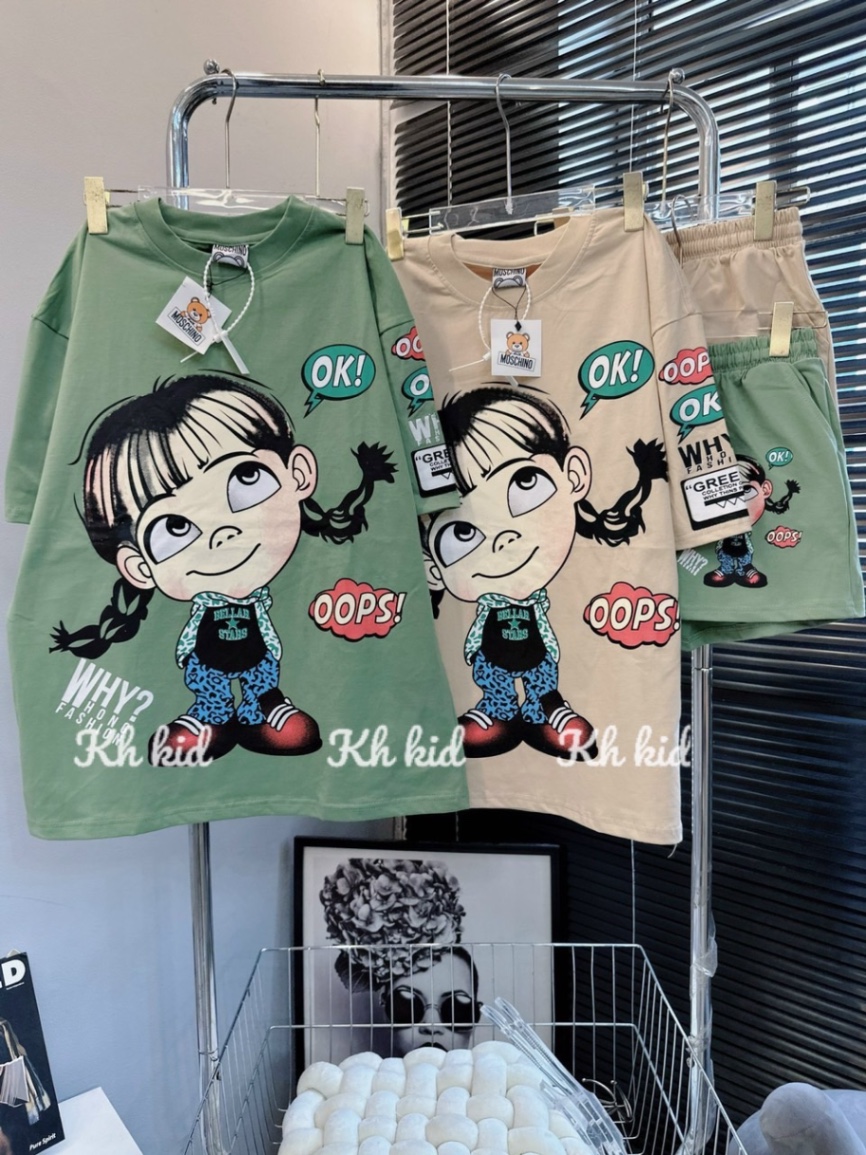 Sét bộ cô gái tết tóc 2 bên cho bé