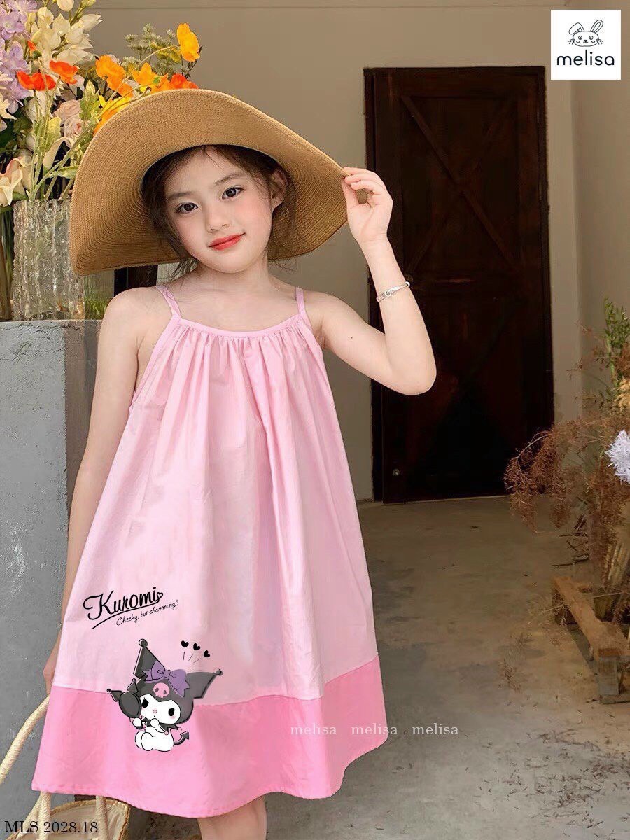 Váy hồng 2 dây koromi cho bé