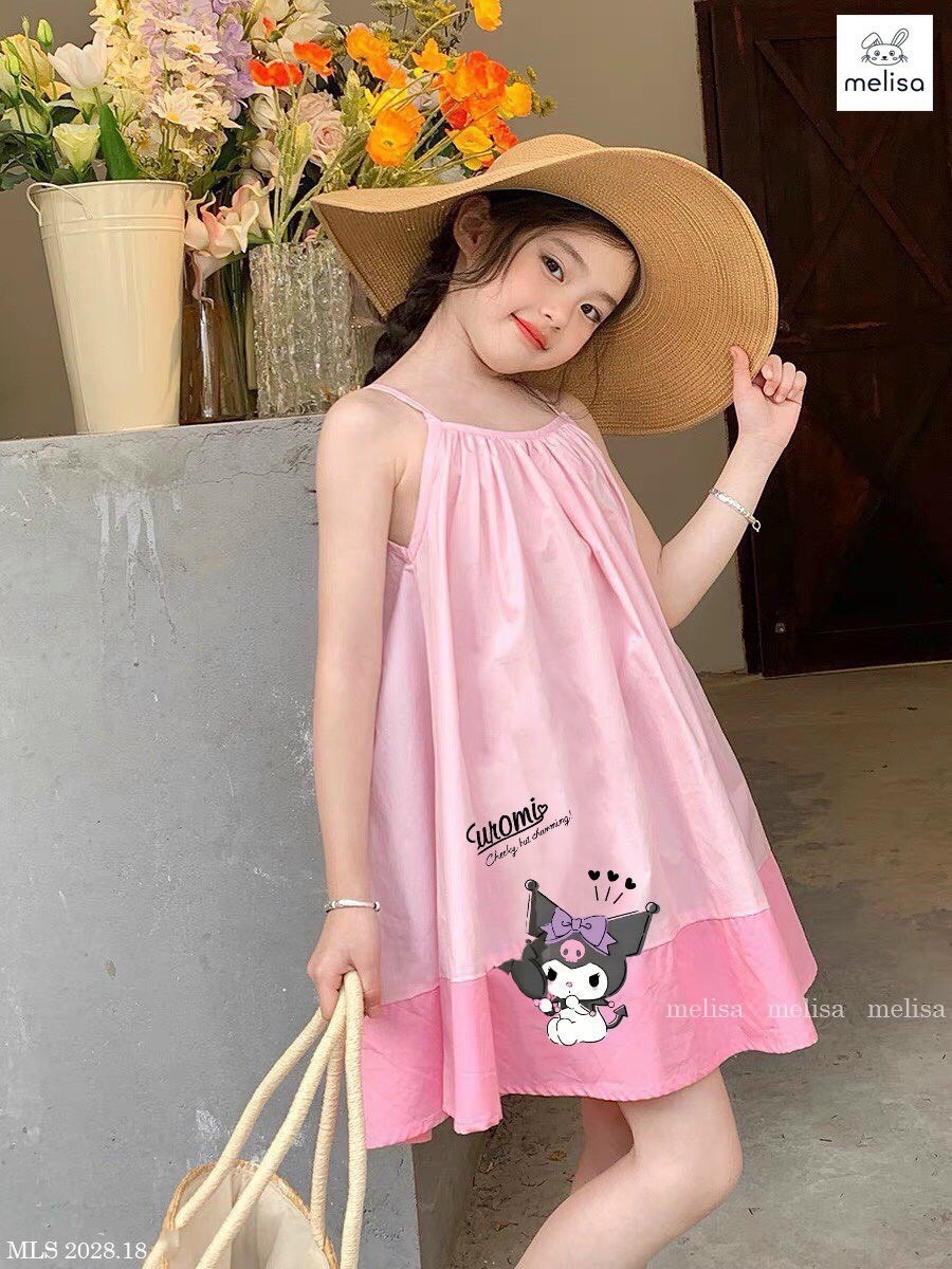 Váy hồng 2 dây koromi cho bé