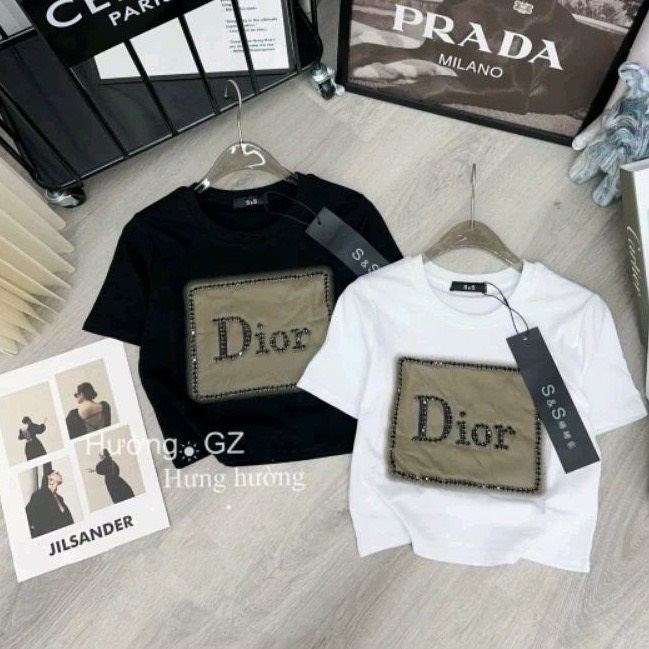 Bộ áo dì o croptop viền đá cv bò bé gái