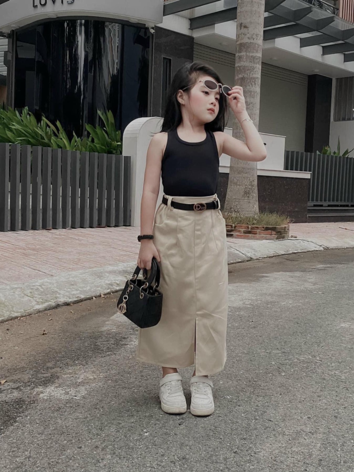 Bộ 3 chi tiết dài tay ( sát nách) cv dáng dài bé gái
