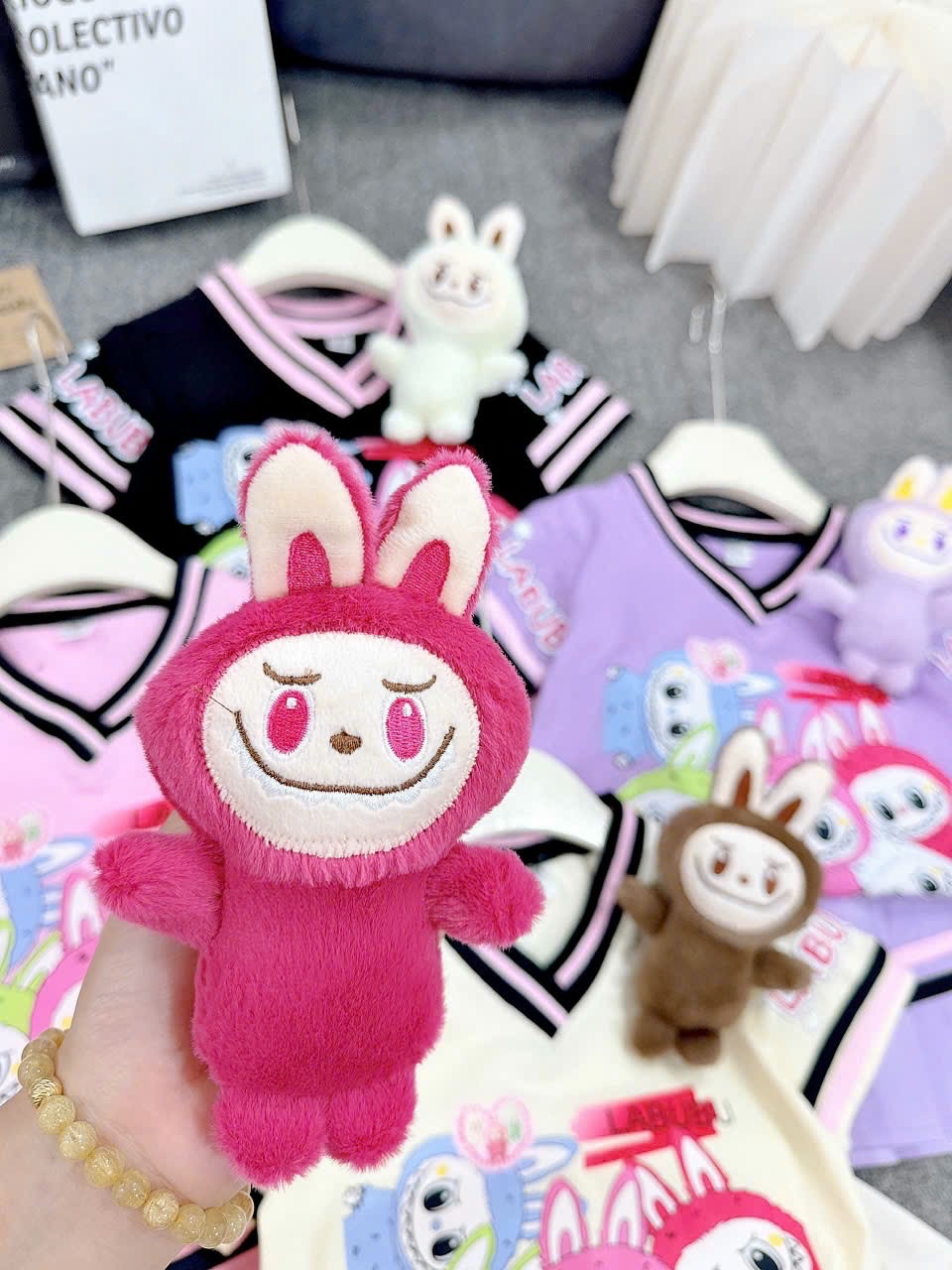 Sét labubu cổ tim kèm gấu xk cho bé gái