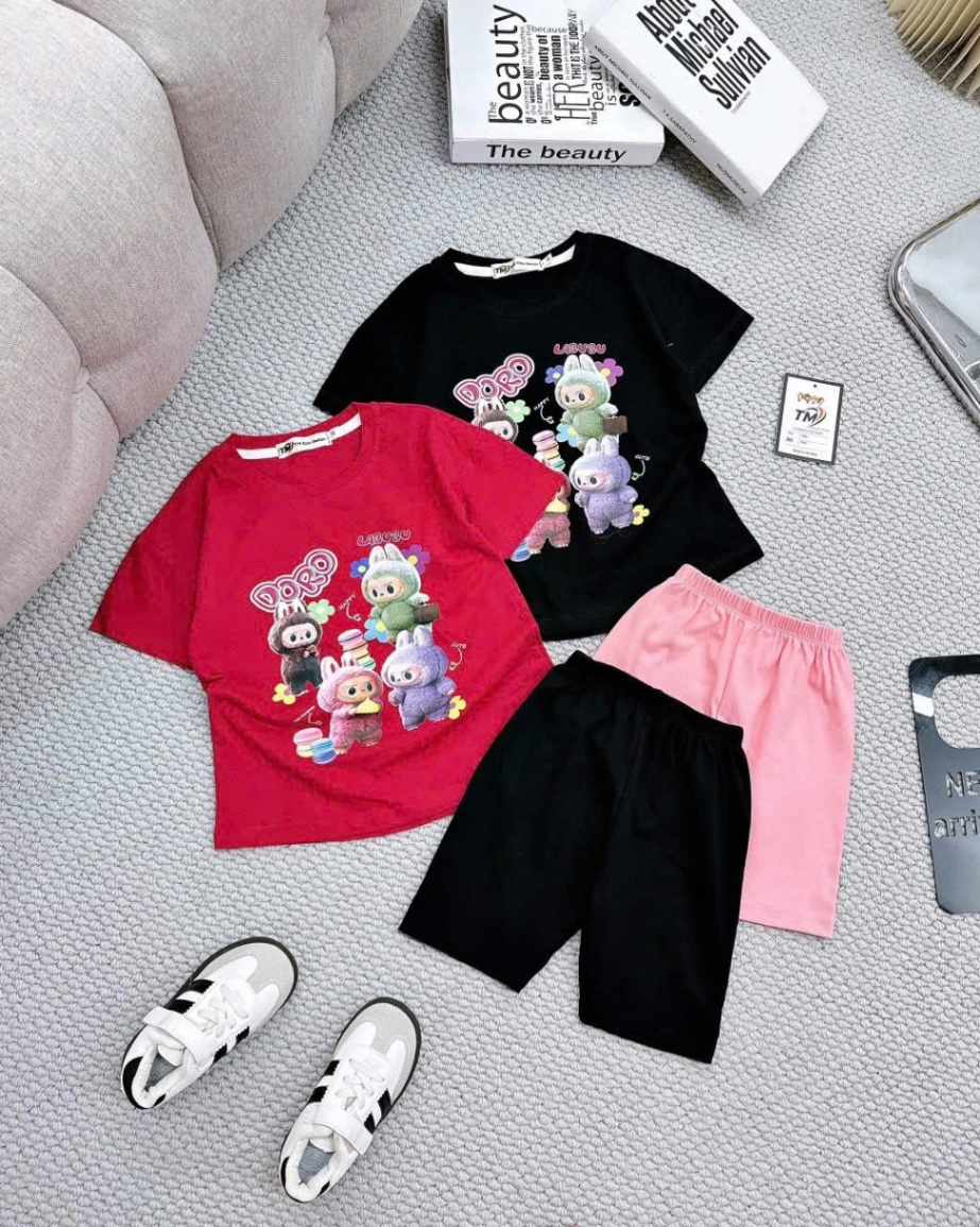 Sét áo labubu. Quần legging tm bé gái