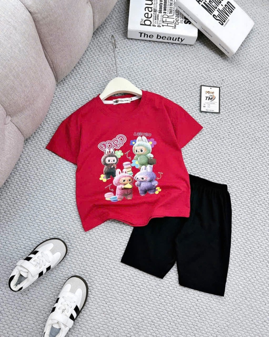 Sét áo labubu. Quần legging tm bé gái