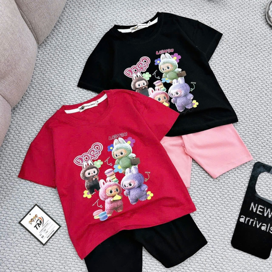 Sét áo labubu. Quần legging tm bé gái