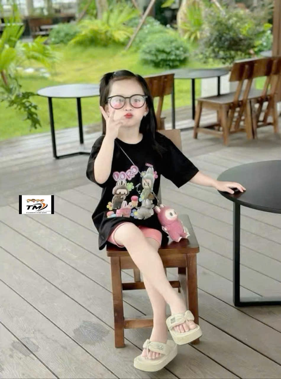 Sét áo labubu. Quần legging tm bé gái