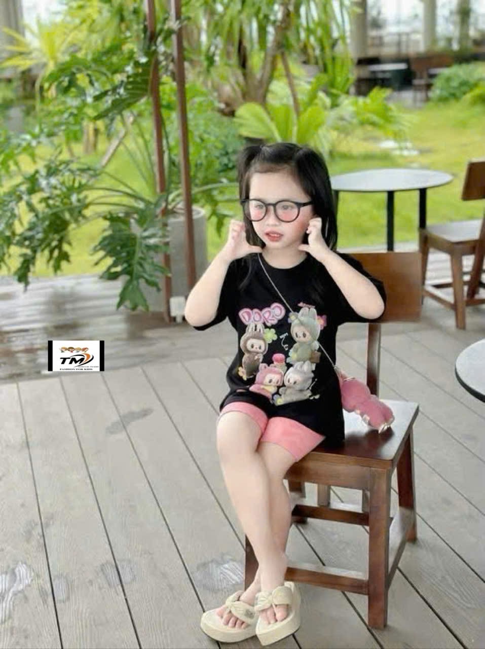 Sét áo labubu. Quần legging tm bé gái