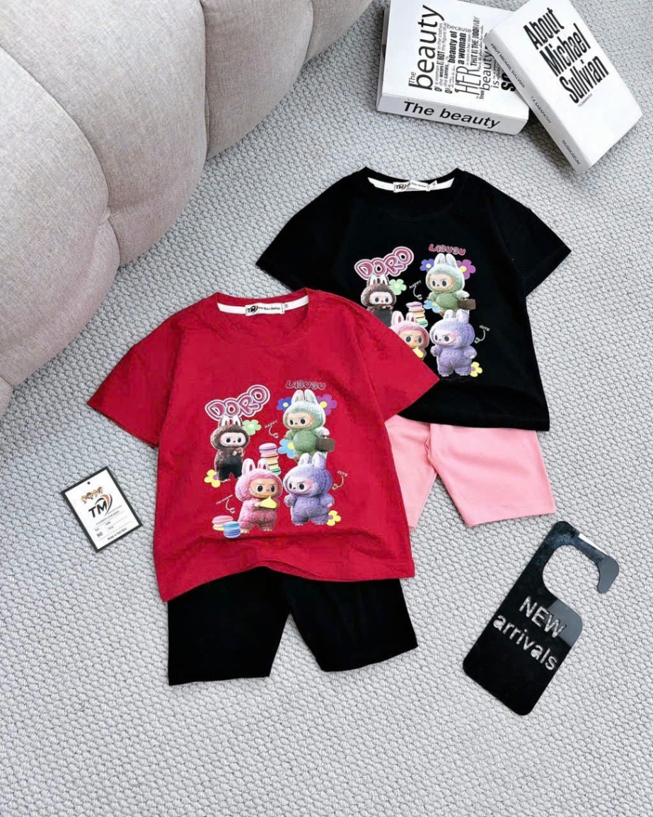 Sét áo labubu. Quần legging tm bé gái