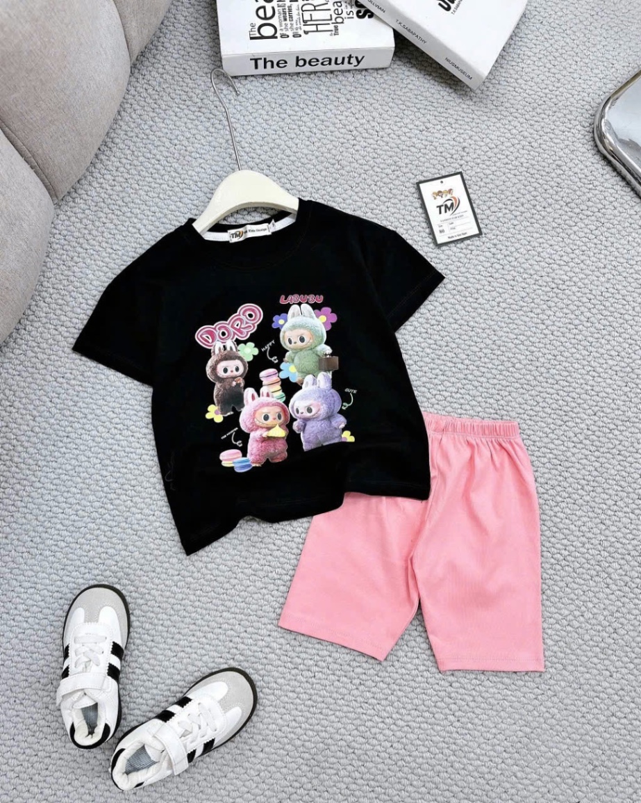 Sét áo labubu. Quần legging tm bé gái