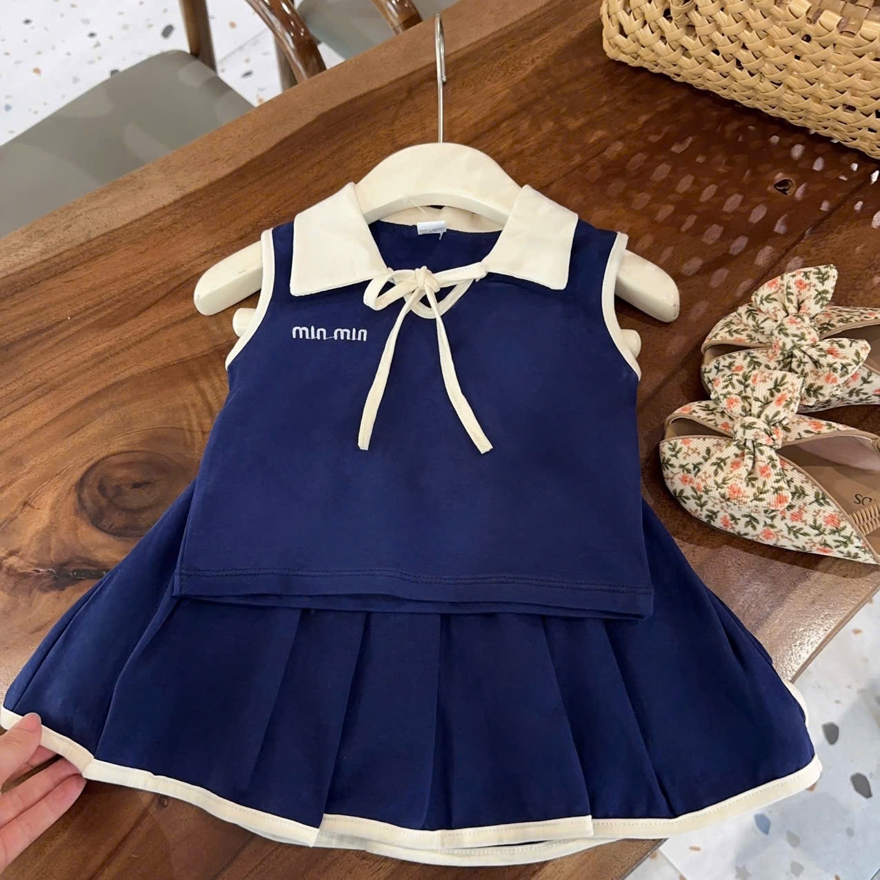 Sét bộ miu xanh than bé gái
