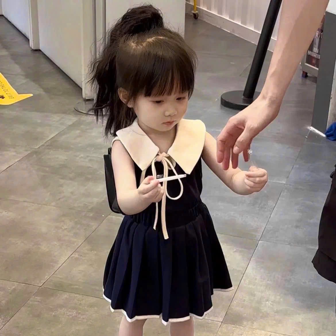 Sét bộ miu xanh than bé gái