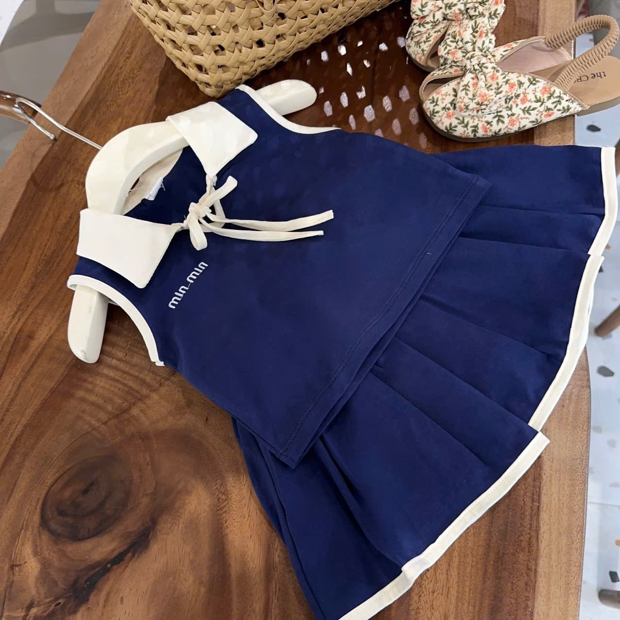 Sét bộ miu xanh than bé gái