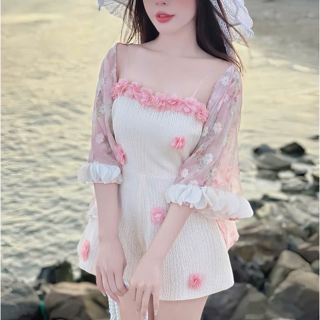 Jum kem đính hoa bé gái