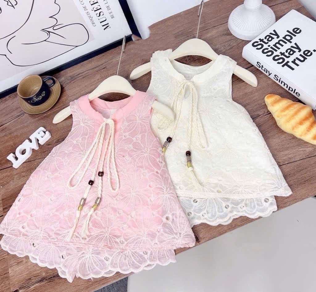 Sét bộ ren 2 lớp cho bé gái