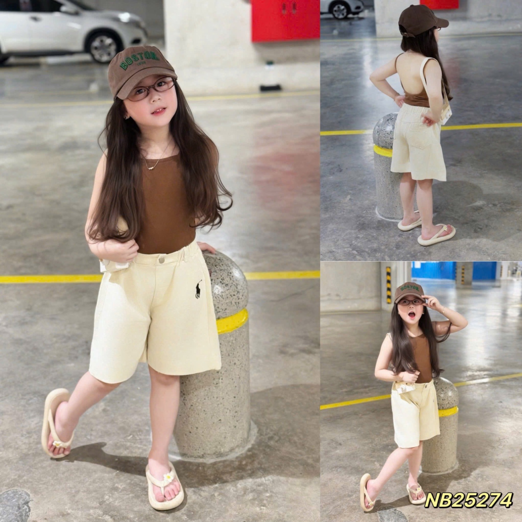 (maù áo) aoSét áo 2 dây quần thô lỡ bé gái