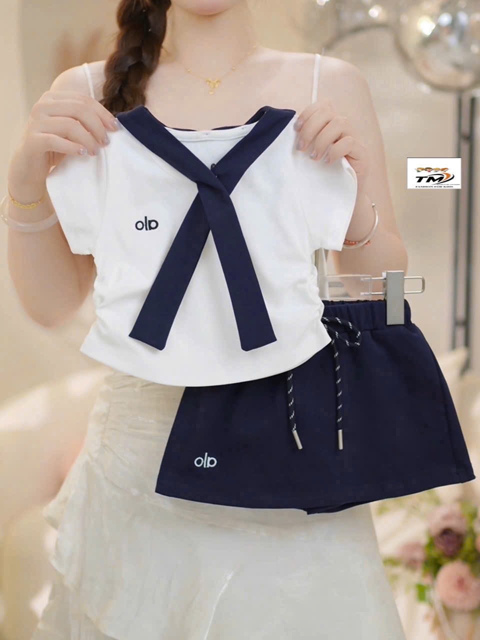 Sét bộ alo kèm khăn cho bé gái (tm)