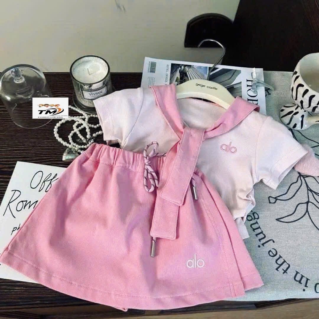 Sét bộ alo kèm khăn cho bé gái (tm)