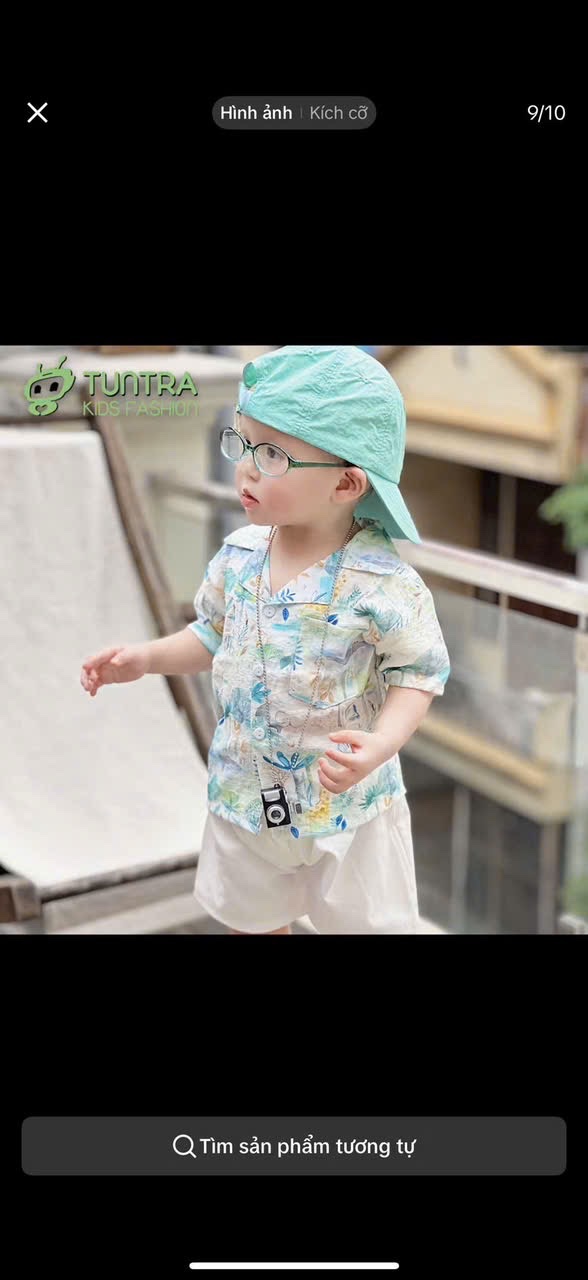 Sét bộ cây dừa xanh mát quần đũi cho bé