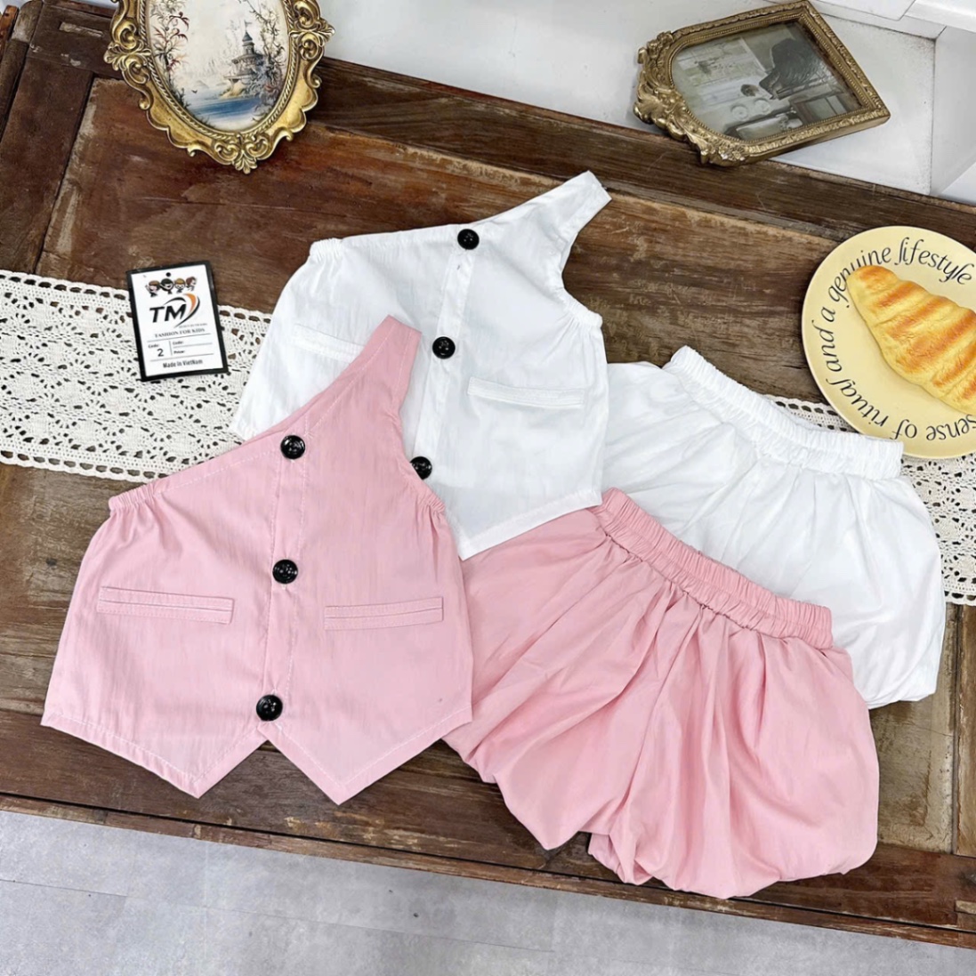 Sét bộ gió quần bồng bé gái