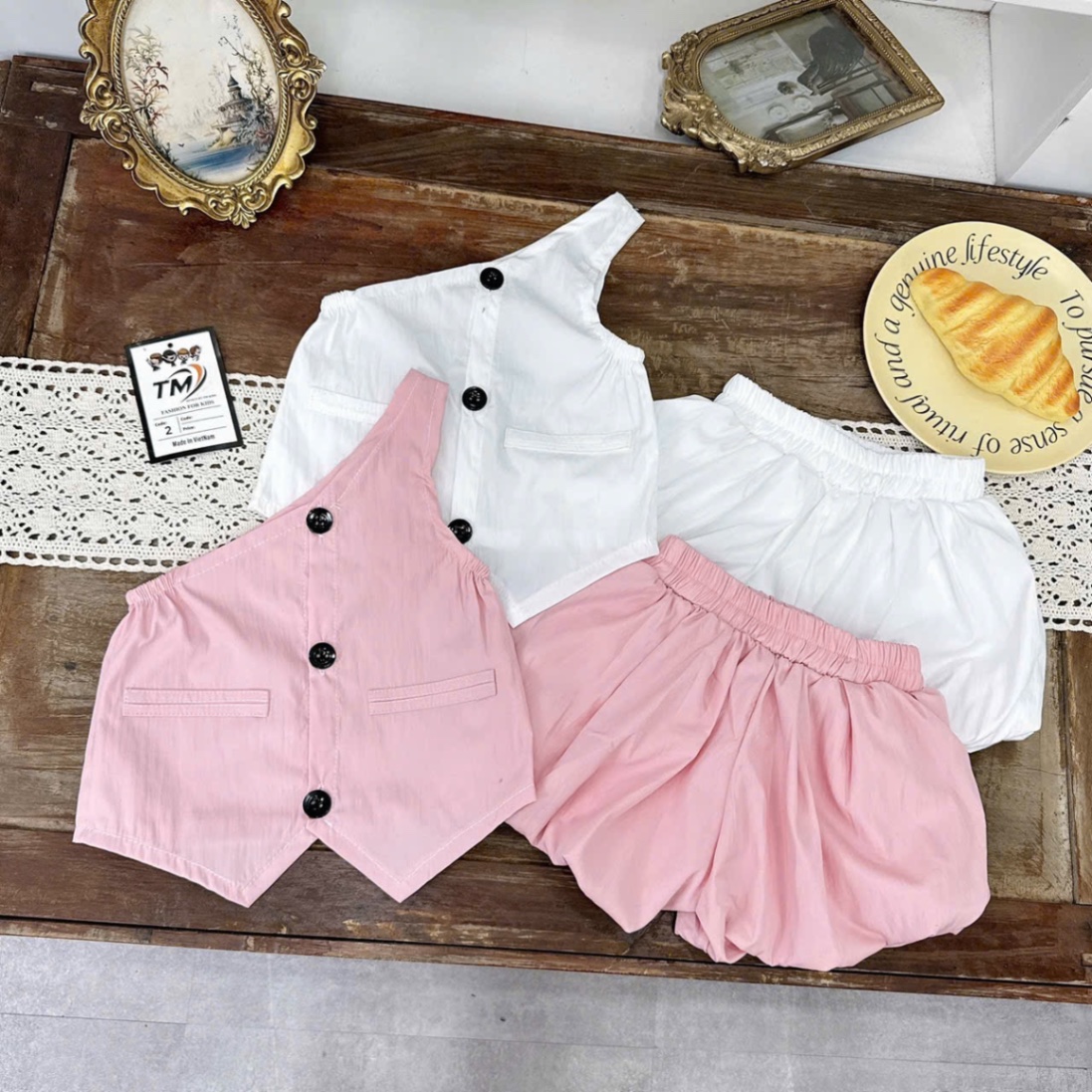 Sét bộ gió quần bồng bé gái